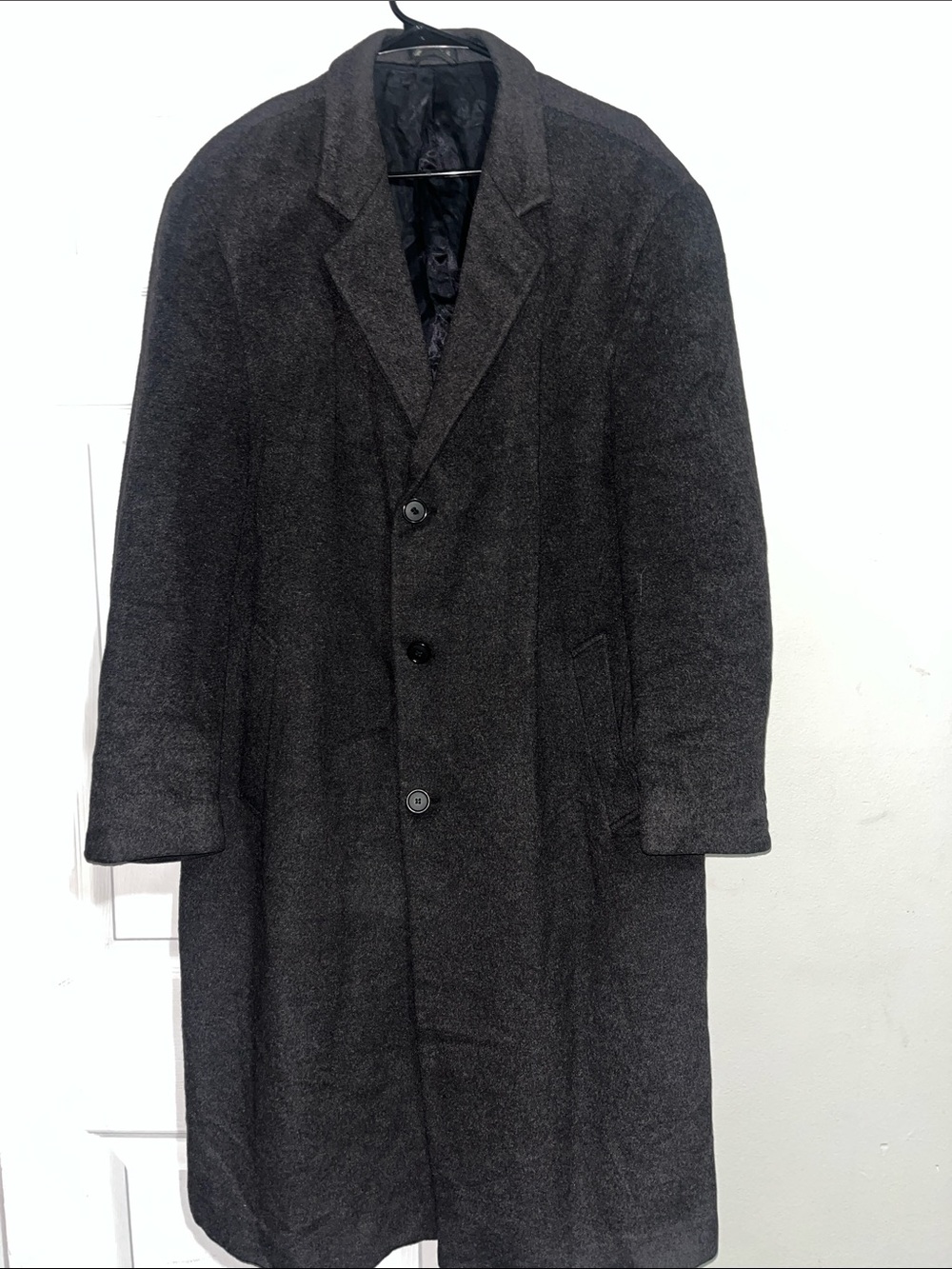 Saks Fifth Avenue Charcoal Wool Pea Coat